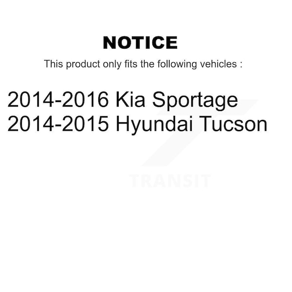 Front Left Complete Shock Assembly And TOR Link Kit For Kia Sportage Hyundai Tucson